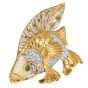 Vintage Diamond Opal 18K Gold Intricate Fish Pendant Brooch|Dover Jewelry|