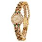 Chopard Diamond Emerald Ruby Sapphire 18K Gold Bracelet Watch|Dover Jewelry|