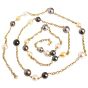 Estate Elegant South Sea Pearl 18 Karat Yellow Gold Chain Necklace 