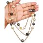 Estate Elegant South Sea Pearl 18 Karat Yellow Gold Chain Necklace 