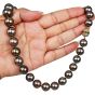 Estate Aubergine Pearl Diamond Emerald 18K Clasp Statement Necklace |Doverjewelry|