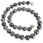 Estate Tahitian Pearl Diamond Gold Clasp Statement Necklace |dover Jewelry|