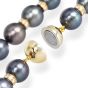 Estate Tahitian Pearl Diamond Gold Clasp Statement Necklace |dover Jewelry|
