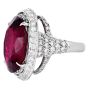 GIA 30.15 Carats Rubellite Tourmaline & Diamond Statement Ring