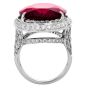 GIA 30.15 Carats Rubellite Tourmaline & Diamond Statement Ring