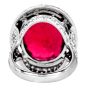 GIA 30.15 Carats Rubellite Tourmaline & Diamond Statement Ring