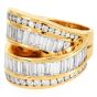 Krypel 3.75cts Diamond 18k Gold Ribbon Wide Statement Ring |Dover Jewelry|