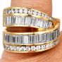 Krypel 3.75cts Diamond 18k Gold Ribbon Wide Statement Ring |Dover Jewelry|