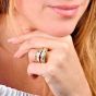 Krypel 3.75cts Diamond 18k Gold Ribbon Wide Statement Ring |Dover Jewelry|