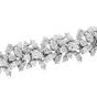 15.16cts Diamond 18K Gold Elegant Cluster Floral Links Bracelet
