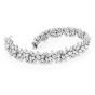 Estate Diamond 18K Gold Elegant Cluster Floral Links Bracelet