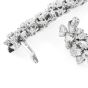 15.16cts Diamond 18K Gold Elegant Cluster Floral Links Bracelet