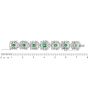 Vintage Diamond Colombian Emerald Platinum Flower Link Bracelet