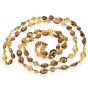 Verdura Extra Long Smoky Quartz 18K Gold Beaded Necklace