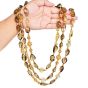 Verdura Extra Long Smoky Quartz 18K Gold Beaded Necklace