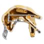 David Webb Enamel Horse Diamonds Rubies Platinum 18K Brooch