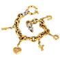 Chopard Happy Diamonds 'I Love You' Charm 18K Gold Bracelet 