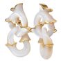 Angela Cummings Mother-of-Pearl Floral 18K Gold Link Drop Earrings