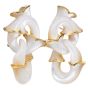 Angela Cummings Mother-of-Pearl Floral 18K Gold Link Drop Earrings