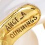 Angela Cummings Mother-of-Pearl Floral 18K Gold Link Drop Earrings
