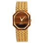 Piaget 1970s  Tiger’s Eye Dial Octagon  18K Yellow Gold Watch 