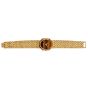 Piaget 1970s  Tiger’s Eye Dial Octagon  18K Yellow Gold Watch 