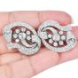 Vintage Old Mine 5.50 carat Diamond Platinum Ribbon Bow Double Pin Brooch |Dover Jewelry|