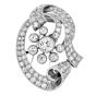 Vintage Old Mine 5.50 carat Diamond Platinum Ribbon Bow Double Pin Brooch |Dover Jewelry|