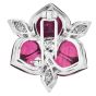 Estate Sugarloaf Carved Tourmaline Diamond 18K Brooch Pin-Dover Jewelry