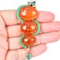 Estate Spessartine Tourmaline Diamond 18K Brooch Pin-Dover Jewelry 