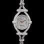 DeLaneau Meister Vintage Pave Diamond 18K White Gold Bracelet Ladies Watch