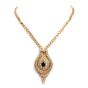 Estate 7.80cts Diamond Sapphire 18k Pendant Necklace