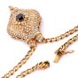 Estate 7.80cts Diamond Sapphire 18k Pendant Necklace