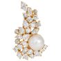 10.00 carats Diamond Pearl 18K Gold Climber Cocktail Earrings|Dover Jewelry|