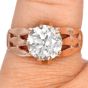 Antique 2.32 Carat Old Mine Brilliant Round 18K Rose Gold Engagement Ring|Dover Jewelry|