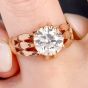 Antique 2.32 Carat Old Mine Brilliant Round 18K Rose Gold Engagement Ring|Dover Jewelry|