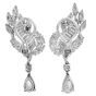 Vintage 7.70cts Diamond Platinum Bridal Drop Earrings