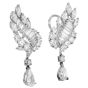 Vintage 7.70cts Diamond Platinum Bridal Drop Earrings