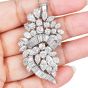 Vintage Elwood Van Clief 14.75cts Diamond Platinum Brooch Pin
