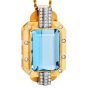 Vintage Aquamarine 49.80carat Diamond 14K Gold Pendant Enhancer