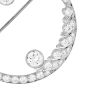 Vintage Diamond Platinum Circle Brooch pin