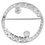Vintage Diamond Platinum Circle Brooch pin