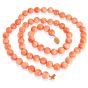Natural 11mm Coral Bead 30" Long Necklace 14K Gold Clasp