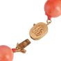Natural 11mm Coral Bead 30" Long Necklace 14K Gold Clasp