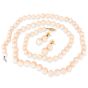 Estate Angle Hair 12mm Coral 14K Gold Necklace Earring Set