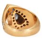 Vintage Pear Diamond Halo 14K Gold Cocktail Ring