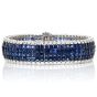 Mystery-Set Sapphire and Diamond 18k Gold Cocktail Bracelet