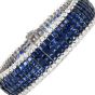 Mystery-Set Sapphire and Diamond 18k Gold Cocktail Bracelet