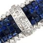 Mystery-Set Sapphire and Diamond 18k Gold Cocktail Bracelet