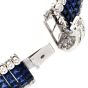 Mystery-Set Sapphire and Diamond 18k Gold Cocktail Bracelet